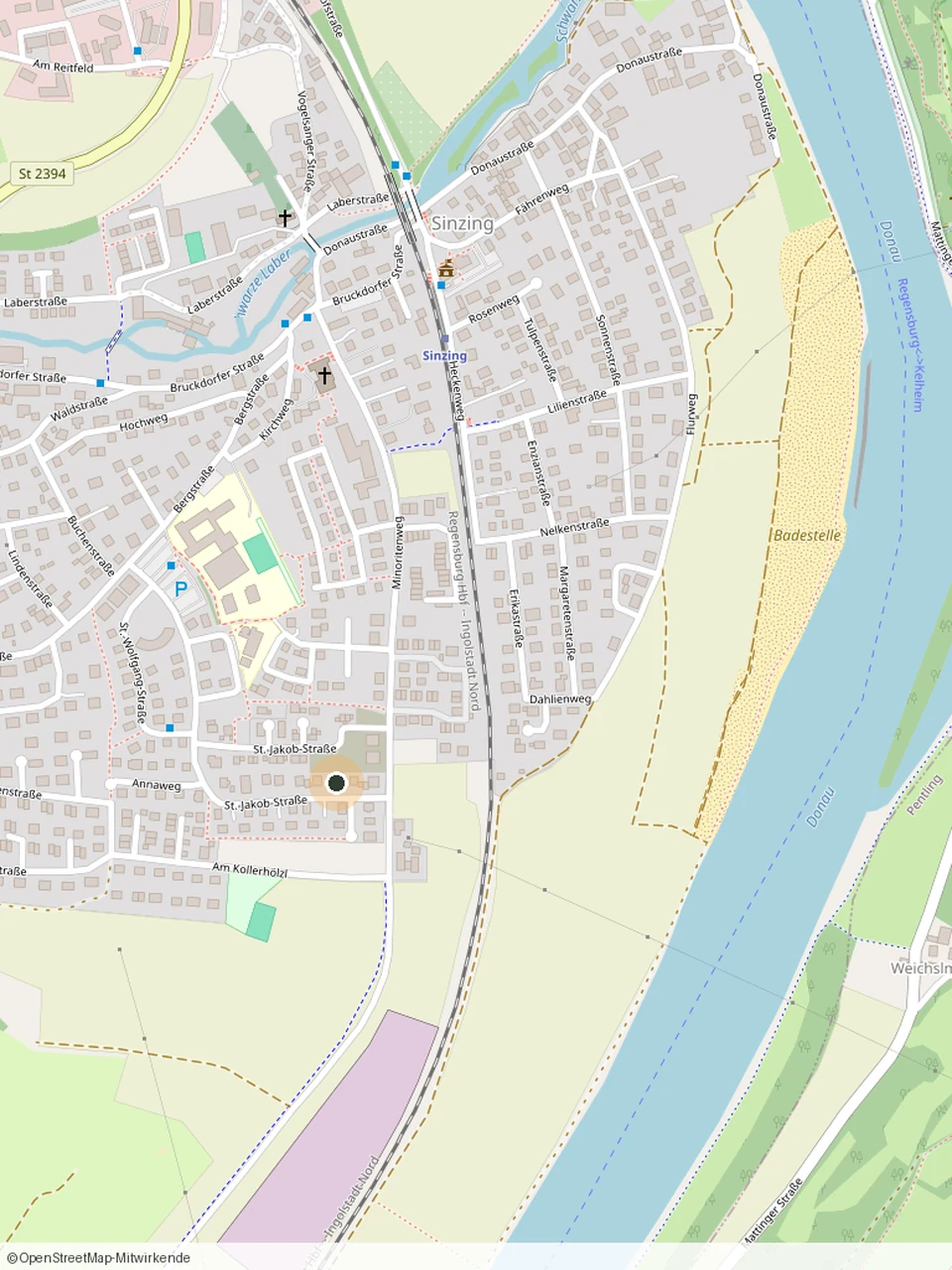 Karte: Riservati, St.-Jakob-Straße 6, 93161 Sinzing